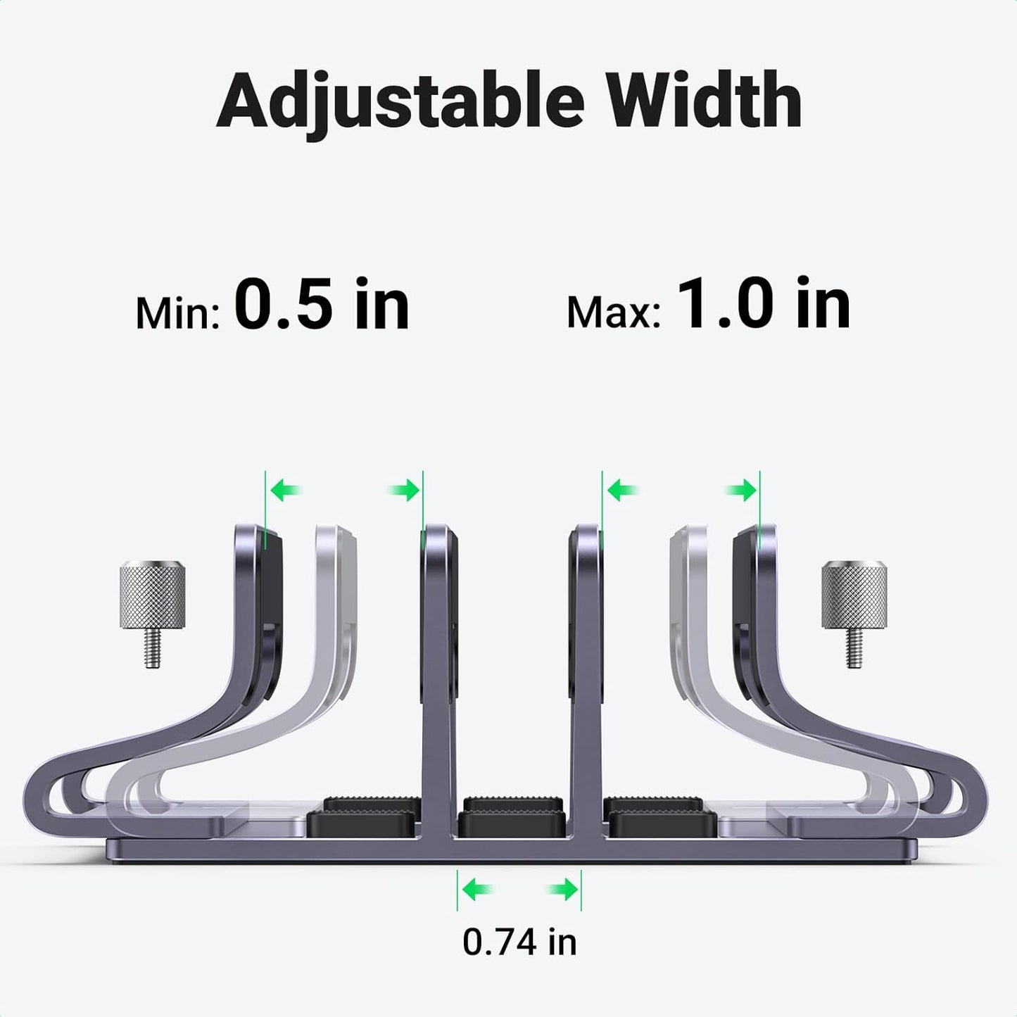 Adjustable Vertical Aluminum Laptop Stand – Single, Dual & Triple Slots