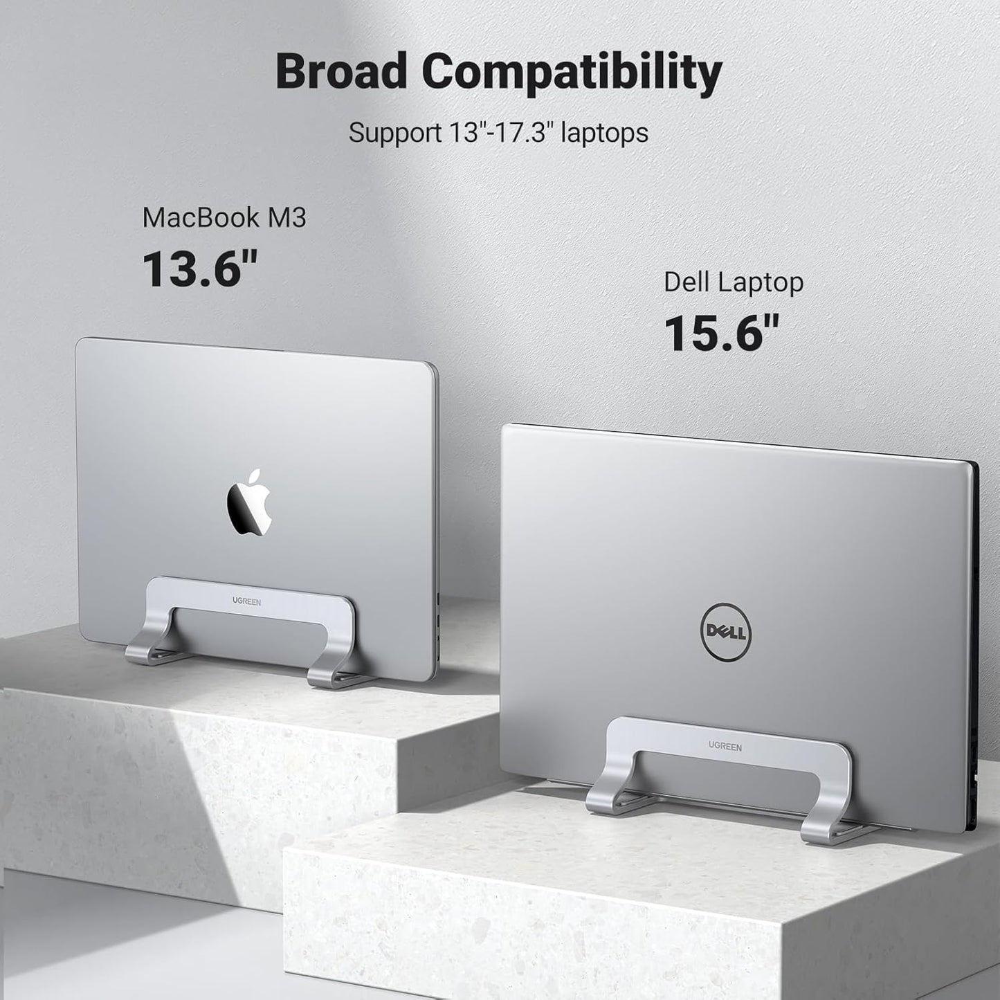 Adjustable Vertical Aluminum Laptop Stand – Single, Dual & Triple Slots
