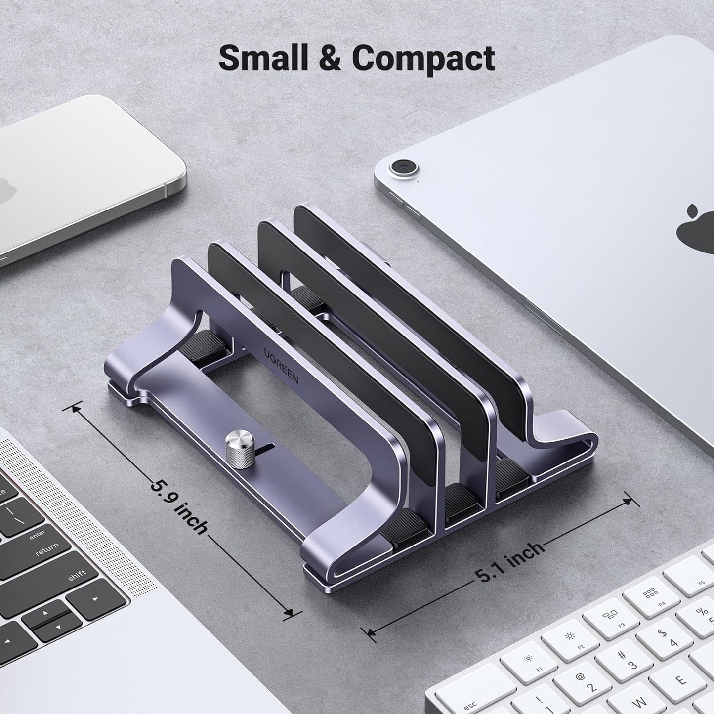 Adjustable Vertical Aluminum Laptop Stand – Single, Dual & Triple Slots
