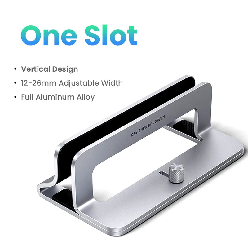 Adjustable Vertical Aluminum Laptop Stand – Single, Dual & Triple Slots