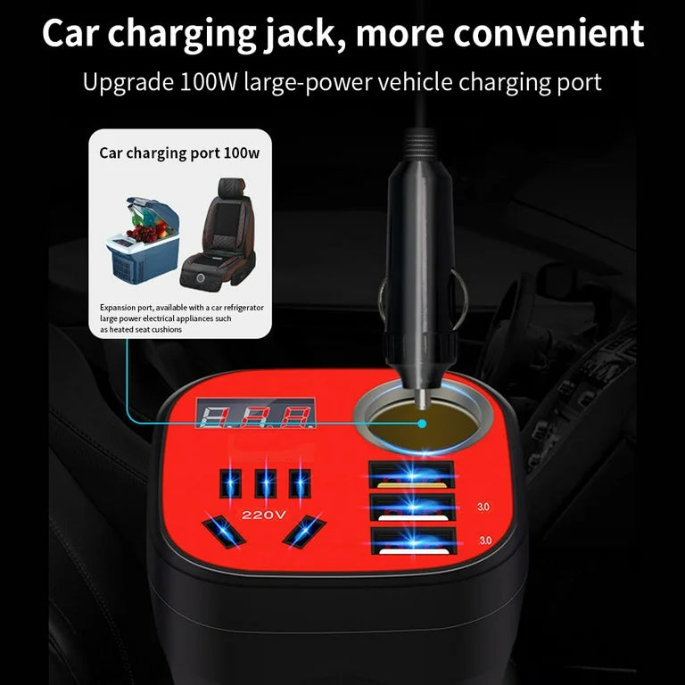 Car Mounted Cup Type Inverter Converter QC Charger