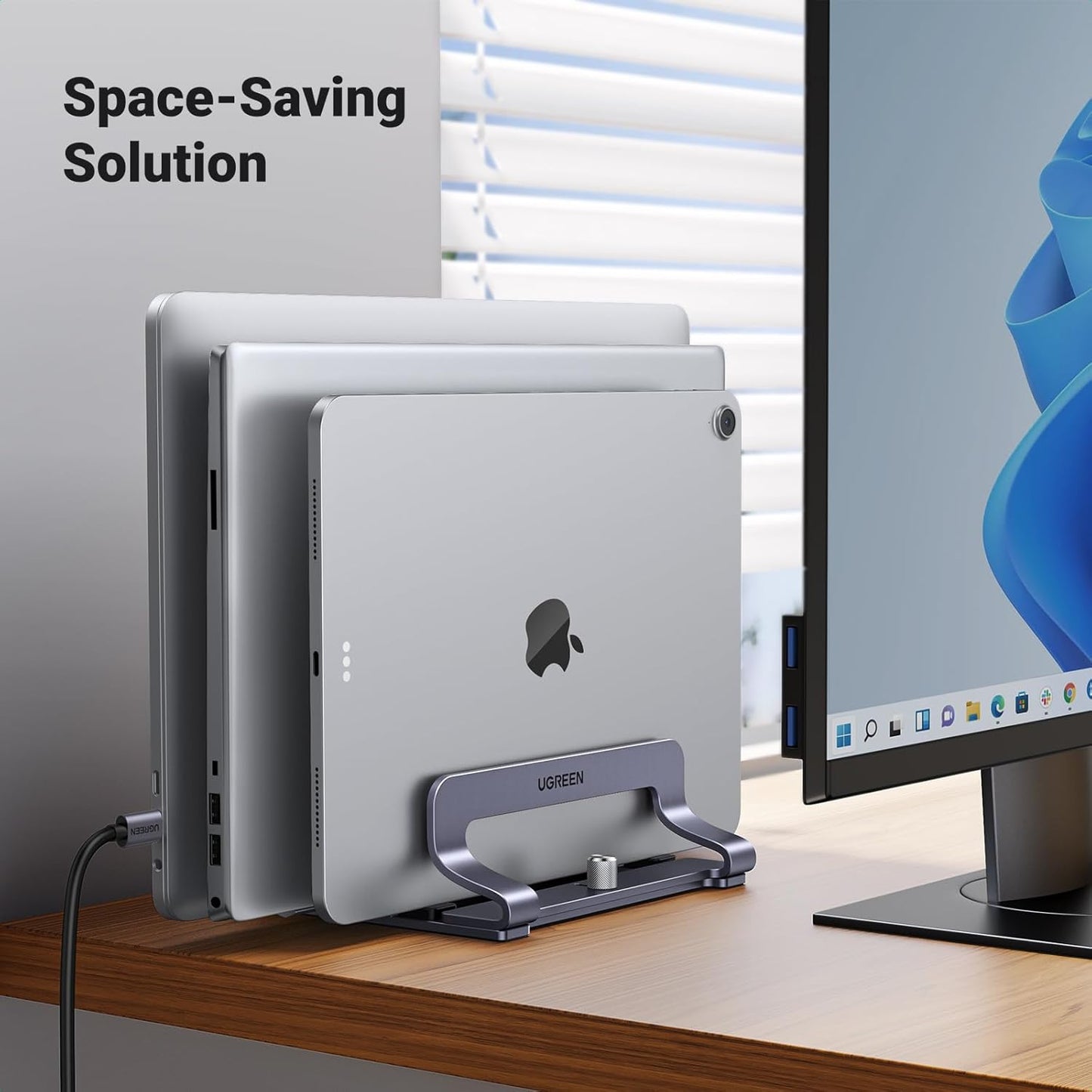 Adjustable Vertical Aluminum Laptop Stand – Single, Dual & Triple Slots